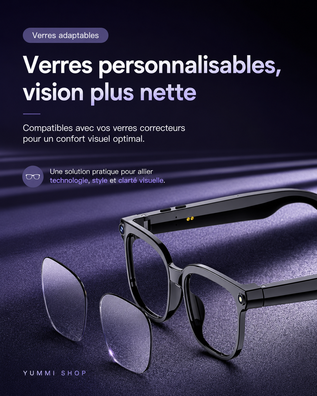 Lunettes Connectées IA 2026 Caméra HD et audio