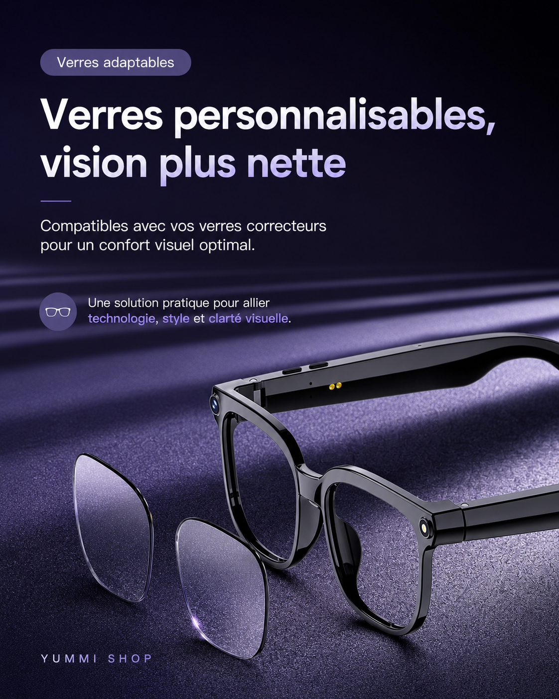 Lunettes Connectées IA 2026 Caméra HD et audio
